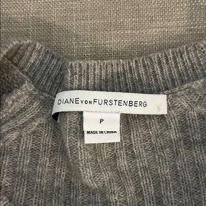 Diane Von Furstenberg Charcoal Knit Top